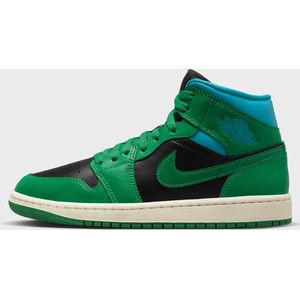 Nike Air Jordan 1 Mid ""Lucky Green"" - Sneakers - Unisex - Maat 40.5 - Groen/Zwart/Blauw