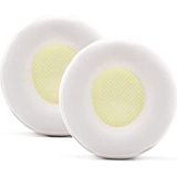 Luxe Lederen Oorkussen Set Geschikt Voor Apple Beats By Dr. Dre Solo Pro - Vervangende Koptelefoon Earpads - Oor Kussens - Ear Pads - Oorkussens Met Memory Foam Binnenlaag - Wit
