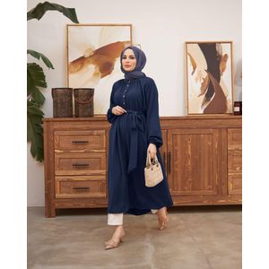 Tuniek aerobin met touwriem lang hijab | Donkerblauw