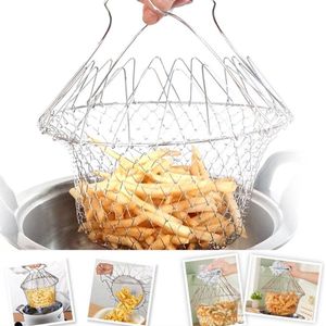 New Age Devi - 12-in-1 Magic Chef Basket Stoom Mandje | Opvouwbaar RVS | Groente Stomer