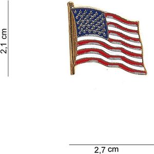 Embleem metaal USA vlag middel pin