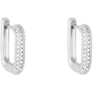 Oorbellen Diamond Rectangle - Yehwang - Oorbellen - One size - Zilver