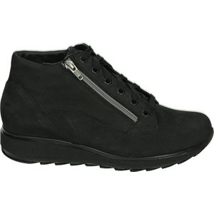Durea 9767 K - VeterlaarzenHoge sneakersDames sneakersDames veterschoenenHalf-hoge schoenen - Kleur: Zwart - Maat: 39