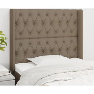 The Living Store Hoofdeind Bedombouw - 93x16x118/128 cm - Taupe