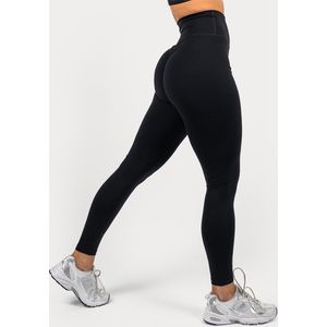 XXL Nutrition - Pulse Legging - Met Scrunch-Bum & High-Waist Sportbroek Dames, Fitness Legging, Yogapants, Sportlegging - Zwart - Maat S