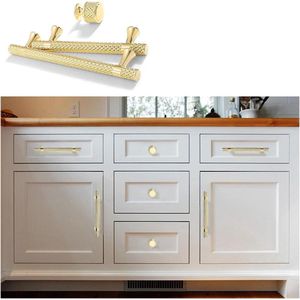 Moderne Meubelgrepen Goud - Sleek Design voor Keuken en Kantoor - 6 Stuks - Zinklegering