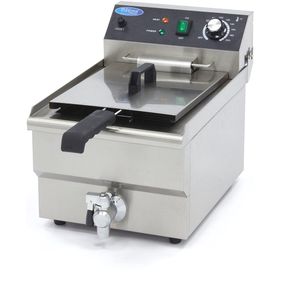 Maxima Frituurpan 13 L - 1 Mand - met Tapkraan - Friteuse - 1,1 KG Frites - Professioneel - RVS - Frituur Pan 13 liter