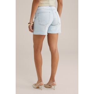 WE Fashion Dames high rise denim short met comfortstretch