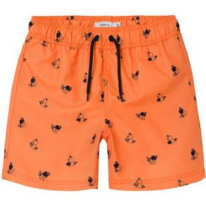 Name It Jongens Zwemshort Kinderen NKMZADDI Surfende Hond Print Oranje - Maat 128