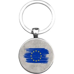 Sleutelhanger Glas - Vlag Europa