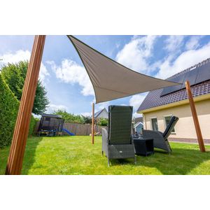 Wovar Schaduwdoek Waterdicht Driehoek 500 cm | 160gr/m2 | Grijs | Premium Schaduwdoeken | Schaduwdoek Driehoek