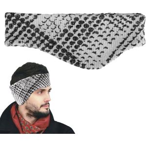 Allecto Plus - Winter Oorkappen Hoofdband Elastisch Warme Oorbeschermers Sport Hardloop Hoofdband Zacht Gebreid Fleece Voor Mannen en Vrouwen (Zwart Grijs)