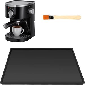 Volautomatische koffiemachine, siliconen onderlegger, lekvrije mat: 48 x 30 cm, siliconen mat, onder koffiemachine, mat voor koffiezetapparaat, antislip onderlaag, volautomatische koffiemachine, barista-accessoires