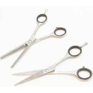 Professionele kappersscharen set maat 5.5 rechtshandig - Geschikt voor knip- en uitdunwerk - Coupeschaar - 5.5 inch