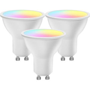 Fonkel Set 3x GU10 Smart LED lamp 5Watt RGBW ZIGBEE - Smart lamp - Spotjes - Bediening app - Slimme verlichting - Voice control