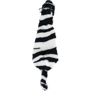 Boon Hondenspeelgoed Zebra Plat Pluche + Piep Zwart/Wit 35cm