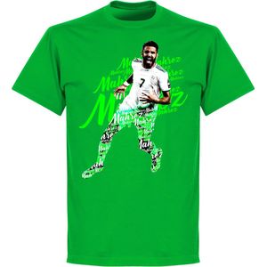 Mahrez Script T-Shirt - Groen - M