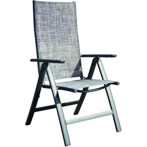 Set van 2 aluminium en textileen fauteuils BERENA