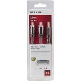 Belkin F3Y116BT2M 2m 2 x RCA 3.5mm Zwart audio kabel