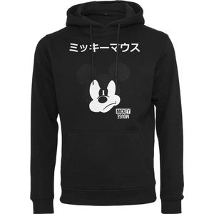 Merchcode Mickey Mouse - Mickey Japanese Hoodie/trui - M - Zwart