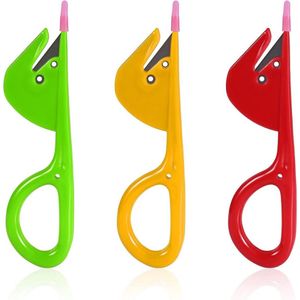 3 Stuks Haarband Remover - Gemakkelijk te Verwijderen Hair Tie Cutter voor Haarmeisjes Peuters (Geel Groen Rood)