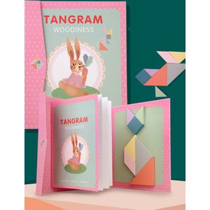 Houten Tangram Puzzelboek Magnetisch