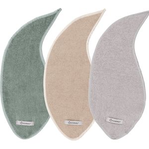 3 - pack Spuugdoekjes Monaco Groen / Beige / Grijs