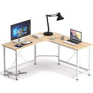 Mrs. Jones Hoekschrijftafel L-vorm 150 cm gaming-hoektafel computertafel groot werkstation LD-Z01-MO-SH .