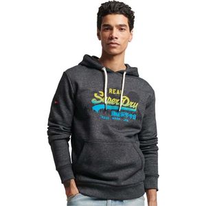 Superdry Vintage Logo Mountain Sweatshirt Met Volledige Rits Zwart S Man