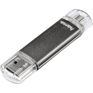 Hama FlashPen Laeta Twin USB-stick smartphone/tablet Grijs 16 GB USB 2.0, Micro-USB 2.0