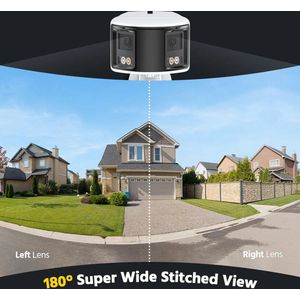 Beveiligingscamerasysteem - 8MP Camera - Openlucht - POE-camera - Bewakingscamera - AI-menselijke detectie - Beveiligingscamera - 1 stuk - Wit