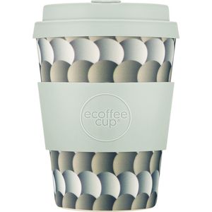 Ecoffee Cup Drempels PLA - Koffiebeker to Go 350 ml - Lichtgrijs Siliconen