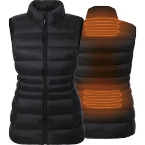 Verwarmde Mouwloze Vest - Slim Fit Voor Vrouwen - extra gevoerde kraag - Rapid power technologie - zwart