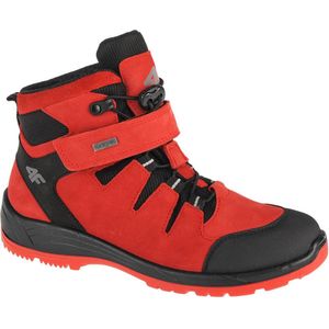 4F Junior Trek HJZ21-JOBMW253-62S, voor een jongen, Rood, Trekkingschoenen,Laarzen, maat: 34