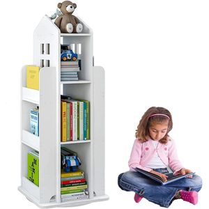 Draaibaar Kinderboekenkastje Met Veelzijdig Opslagontwerp En Eenvoudige Montage Voor Elk Vertrek