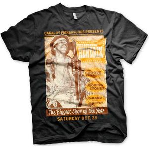 Jimi Hendrix Heren Tshirt -S- The Sound Of Hendrix Poster Zwart