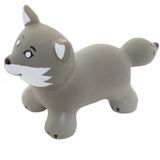 Jumpy Wolf Grijs - Hopper 100 kg belastbaar - Speelgoed Skippybal - Skippy Dieren - Skippybal - Kinderspeelgoed - Speelgoed 12 maanden - Inclusief Pomp - Tot 100 kg Gewicht - Skippy bal - Cadeau kind - voedselveilige materialen