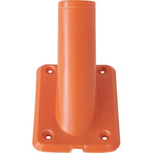 1x stuks vlaggenstokhouder oranje voor vlaggen tot 32 mm - geslaagd / huwelijk / Koningsdag - vlaggenhouder / vlaggenstokhouders