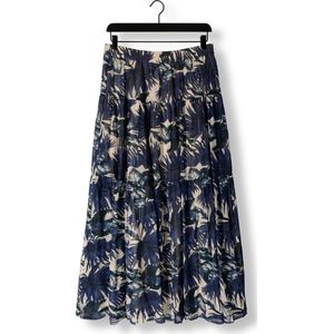 Lollys Laundry Sunsetll Maxi Skirt Rokken Dames - Blauw - Maat XL