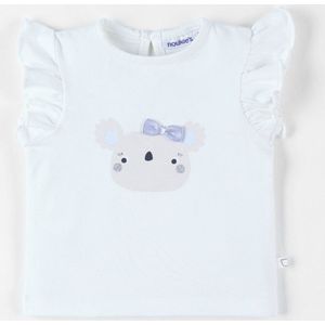 T-shirt met korte mouwen en koalaprint, ecru.