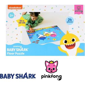 Baby Shark - Baby Shark puzzel - Vloerpuzzel 3 jaar  - 24 stukjes - 60 x 48 cm - Doo Doo - Nickelodeon