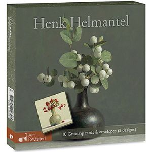 Art Revisited kerst kaartenset Henk Helmantel - Snow Berries + Hawthorn Berries 12 x 12 cm