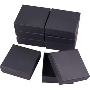 Sieraden-armbanden-oorbellen-halskettingen geschenkdozen mat zwart fluweel karton met binnenvoering