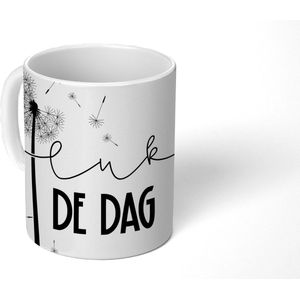 Mok - Koffiemok - Quotes - Spreuken - Carpe diem - Pluk de dag - Mokken - 350 ML - Beker - Koffiemokken - Theemok