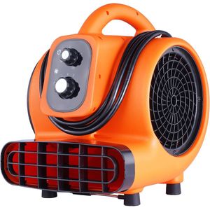 Vloerventilator, 1380 Rpm, 1000 Cfm Air Mover, Draagbare Tapijtdrogerventilator Met 4 Hoeken, Timer, 3 Snelheidsinstellingen voor Drogen En Koelen