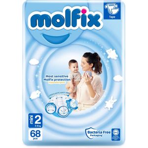 Molfix 2 Mini 3-6 KG - 204 luiers - (3 x 68) - Maandbox