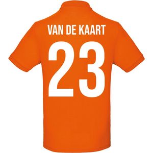 Oranje polo - Van de kaart - Koningsdag - EK - WK - Voetbal - Sport - Unisex - Maat S