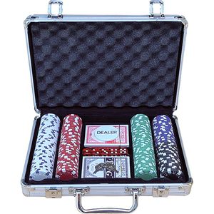 Pokerset koffer aluminium 200 chips