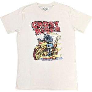 Marvel Ghost Rider - Bike Heren T-shirt - S - Creme