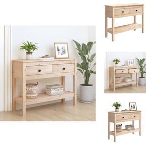 vidaXL Wandtafel - Wandtafels - Consoletafel - Houten Wandtafel - Wandtafel 100x35x75 cm massief grenenhout
